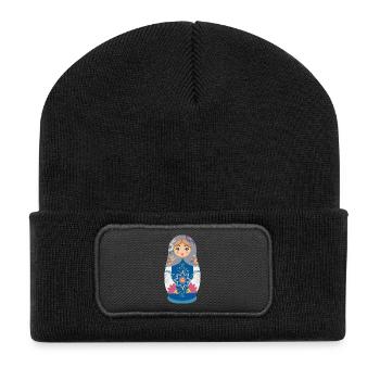 Matreshka / Matroshka / Matryoshka / Matryoshka - Recycled Patch Beanie - black - Front