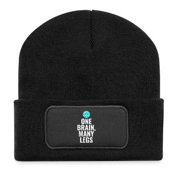 Ein Gehirn Viele Beine Synchronschwimmen Schwimmer - Recycelte Patch Beanie - Schwarz - Vorne