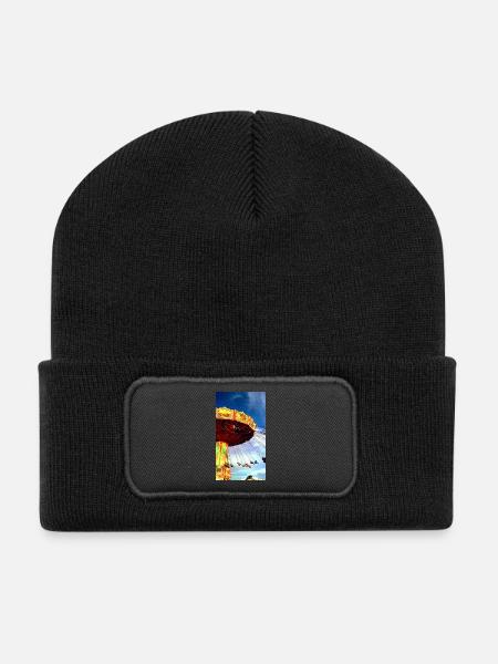 Merry-go-round - Recycled Patch Beanie - black