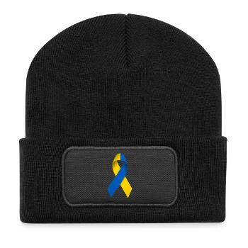 Boucle de la paix ukrainienne - Beanie recyclé à patch - noir - Devant