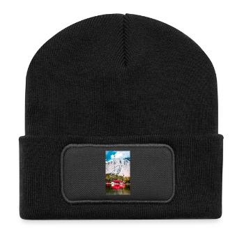 Whispers by the Lake - Recycled Patch Beanie - black - Front