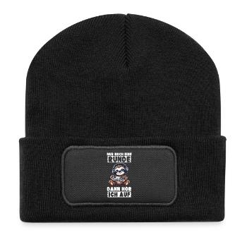 Nur Noch Eine Runde Dann Hör Ich Auf Faultier - Recycelte Patch Beanie - Schwarz - Vorne