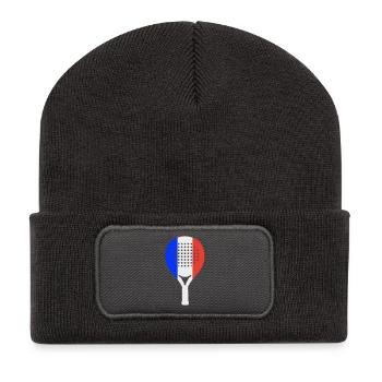 Padel-Frankreich - Recycelte Patch Beanie - Dunkelgrau - Vorne
