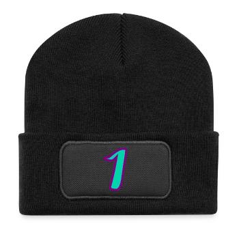 1. 1 year. 1st ANNIVERSARY. 1 YEAR ANNIVERSARY - Recycled Patch Beanie - black - Front