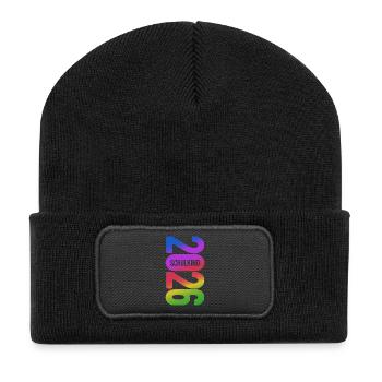 School Child 2026 - School Enrollment - First Grade - Recycled Patch Beanie - black - Front