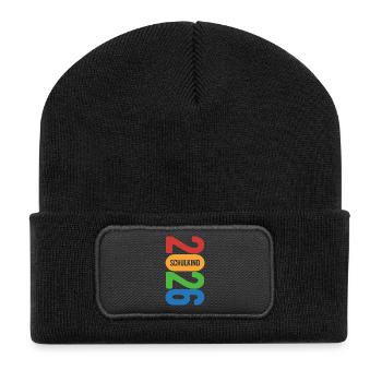 School Child 2026 - School Enrollment - First Grade - Recycled Patch Beanie - black - Front
