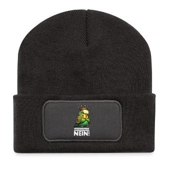 Avant que tu ne demandes à Perruche Welli Wellis - Beanie recyclé à patch - charbon - Devant