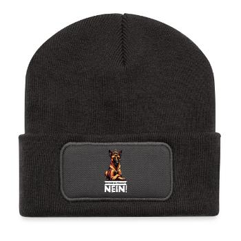 Before you ask: Malinois Belgian Shepherd - Recycled Patch Beanie - dark grey - Front