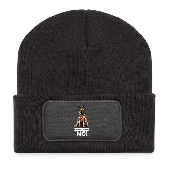 Before You Ask Malinois Belgian Shepherd Dog - Recycled Patch Beanie - dark grey - Front