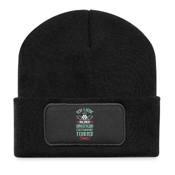 Amour américain du Staffordshire - Beanie recyclé à patch - noir - Devant