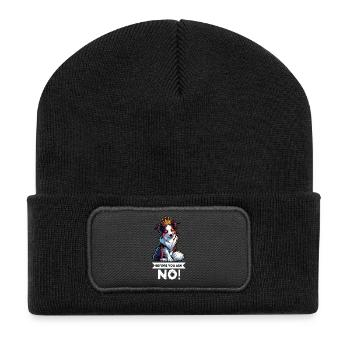 Before You Ask Australian Shepherd Aussie Aussies - Recycelte Patch Beanie - Schwarz - Vorne