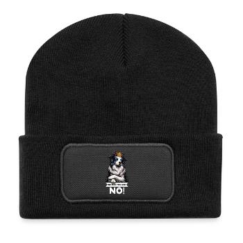 Before You Ask Border Collie Hütehund Collie - Recycled Patch Beanie - black - Front