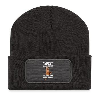 Mes voisins Tromboniste Tromboniste - Beanie recyclé à patch - charbon - Devant