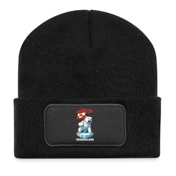 Pas les mains sur le Groenland - Beanie recyclé à patch - noir - Devant