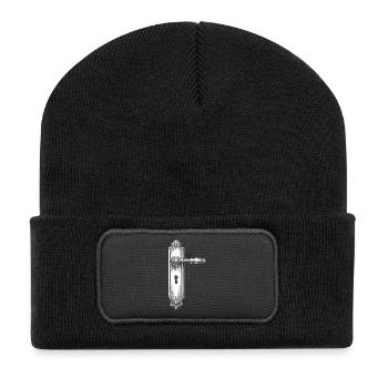 Installation de la porte - Beanie recyclé à patch - noir - Devant