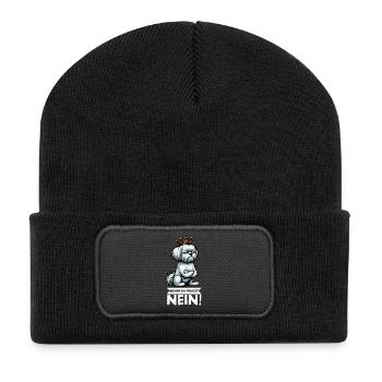 Before you ask: No Malteser Malteserbesitzer - Recycled Patch Beanie - black - Front