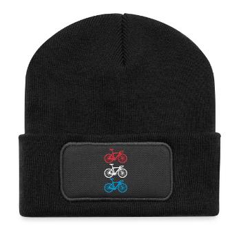 Cyclisme Luxembourg - Beanie recyclé à patch - noir - Devant