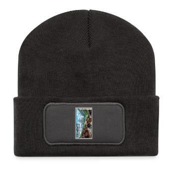Grimentz Alpine Panorama Suisse - Beanie recyclé à patch - charbon - Devant