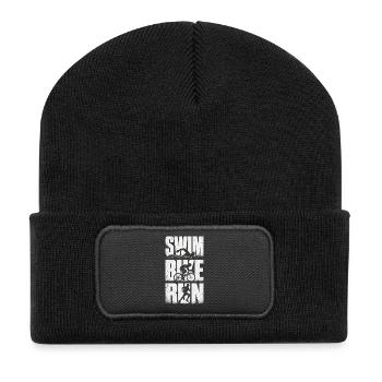 Swim Bike Run Triathlon - Recycled Patch Beanie - black - Front