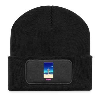 DAHME BEACH - Recycelte Patch Beanie - Schwarz - Vorne
