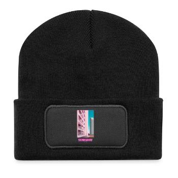 SIERKSDORF OSTSEE - Recycelte Patch Beanie - Schwarz - Vorne