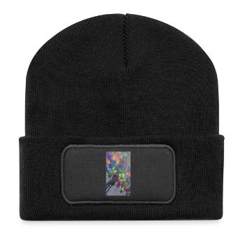goutte - Beanie recyclé à patch - noir - Devant