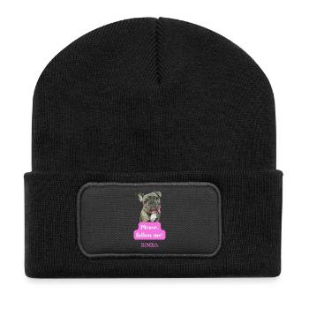 Société de chiot : Suis-moi - Beanie recyclé à patch - noir - Devant