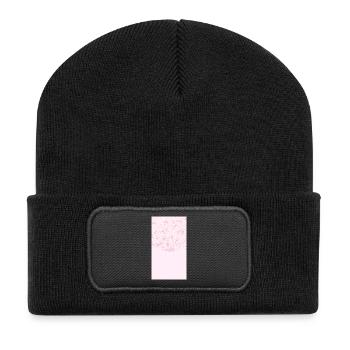 Bouquet de fleurs aquarelles roses - Beanie recyclé à patch - noir - Devant