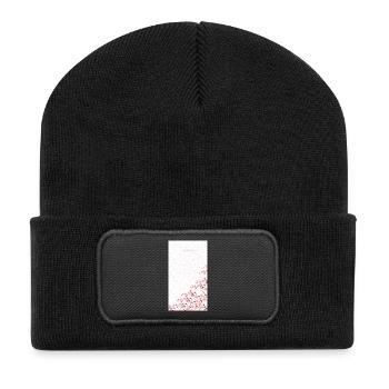 Bouquet de fleurs aquarelles roses - Beanie recyclé à patch - noir - Devant