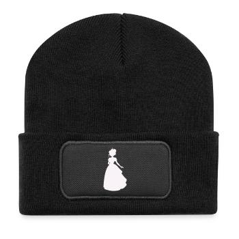 Princess in ball gown - Recycled Patch Beanie - black - Front