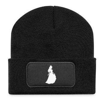 Royal Princess Silhouette - Recycled Patch Beanie - black - Front