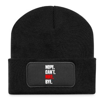Non, je ne peux pas randonner bye randonner montagne alpinisme - Beanie recyclé à patch - noir - Devant