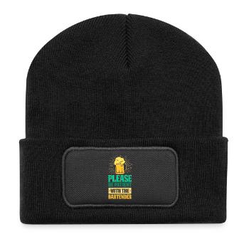 waiter bartender bartender bartender barchef - Recycled Patch Beanie - black - Front