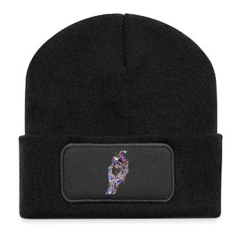 Metallic Crystal Apple Hand - Recycled Patch Beanie - black - Front