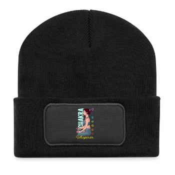 Chakra Flüsterer - Energie in Harmonie - Recycelte Patch Beanie - Schwarz - Vorne