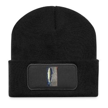 Snookperch - Recycelte Patch Beanie - Schwarz - Vorne