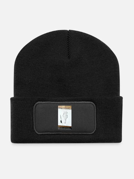 1000141246 - Recycelte Patch Beanie - Schwarz