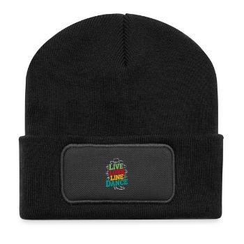 Live Love Line Dance Line Dance Fun Dancing - Recycled Patch Beanie - black - Front