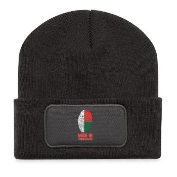 Made In Madagaskar / Madagasikara / Madagascar - Recycelte Patch Beanie - Dunkelgrau - Vorne