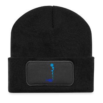 Fish And Bubbles - Beanie recyclé à patch - noir - Devant