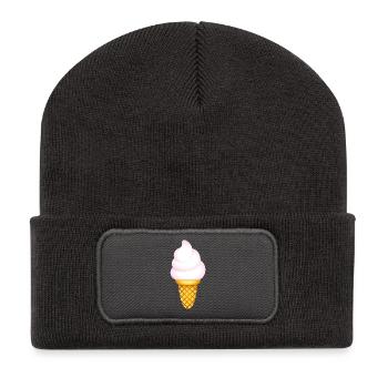 Smiley Icecream - Recycled Patch Beanie - dark grey - Front