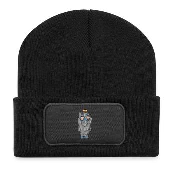Les grands-pères ont toujours du temps Grand-père avec petit-fils Fils - Beanie recyclé à patch - noir - Devant