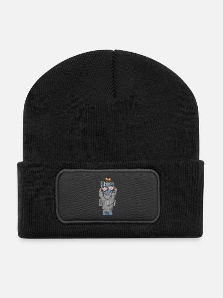 Les grands-pères ont toujours du temps Grand-père avec petit-fils Fils - Beanie recyclé à patch - noir
