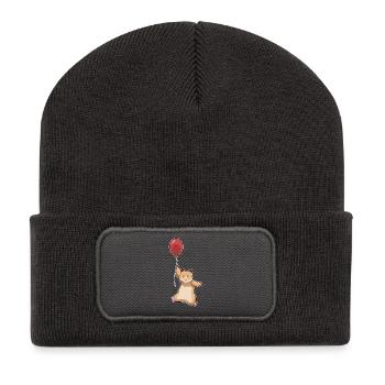 Ballon Hamster - Beanie recyclé à patch - charbon - Devant