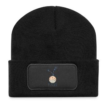 The constellation of Pisces - Recycled Patch Beanie - black - Front