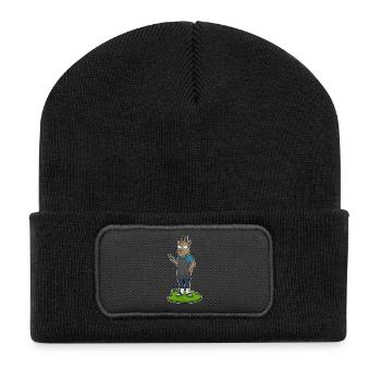 Coiffeur de chèvre Ciseaux - Beanie recyclé à patch - noir - Devant