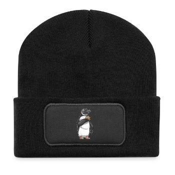 Biscuit pingouin - Beanie recyclé à patch - noir - Devant