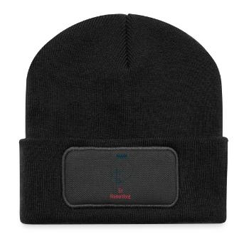 Sir Kreisumfang - Geometrie Humor - Recycelte Patch Beanie - Schwarz - Vorne