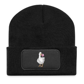 Chewing-gum de canard - Beanie recyclé à patch - noir - Devant