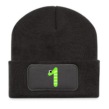 Numéro 1 Snake Kids - Beanie recyclé à patch - charbon - Devant
